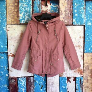 Women's Forever Flower Jacket Outerwear Full Zip Hoodie MEDIUM Pink NEW